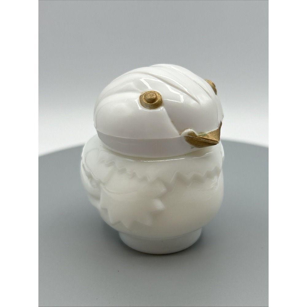 Snow Bird Vintage Avon White Milk Glass  Chick Cream Sachet Vintage